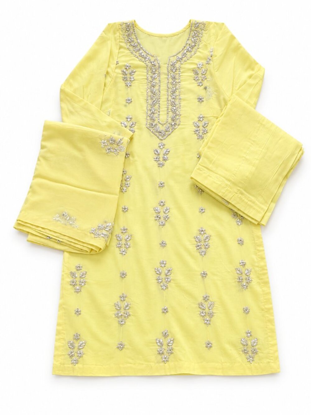 Yellow 3 pcs suit with gotta work on it